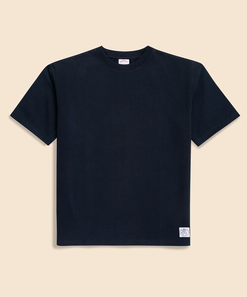 BROOKS BROTHERS（ブルックスブラザーズ）の「USAコットンジャージー　ヘビーウェイト　GFロゴラベル　Tシャツ（Tシャツ/カットソー・メンズ・ブラック/ホワイト/ネイビー・LARGE/SMALL/X-LARGE/MEDIUM）」の3枚目の写真