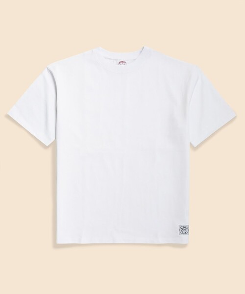 BROOKS BROTHERS（ブルックスブラザーズ）の「USAコットンジャージー　ヘビーウェイト　GFロゴラベル　Tシャツ（Tシャツ/カットソー・メンズ・ブラック/ホワイト/ネイビー・LARGE/SMALL/X-LARGE/MEDIUM）」の2枚目の写真