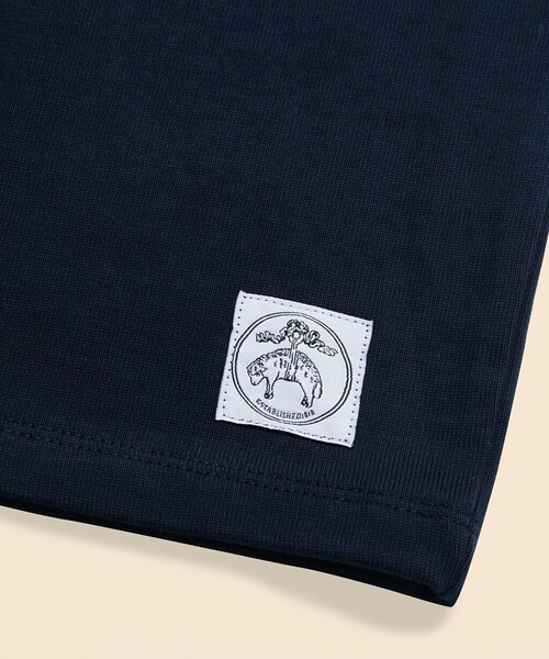 BROOKS BROTHERS（ブルックスブラザーズ）の「USAコットンジャージー　ヘビーウェイト　GFロゴラベル　Tシャツ（Tシャツ/カットソー・メンズ・ブラック/ホワイト/ネイビー・LARGE/SMALL/X-LARGE/MEDIUM）」の9枚目の写真