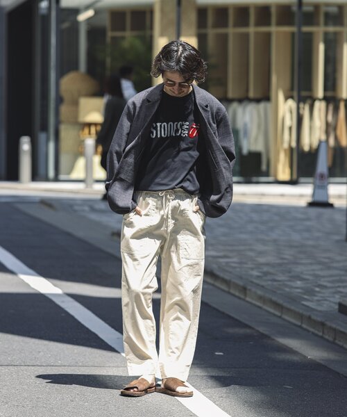 JOURNAL STANDARD relume（ジャーナルスタンダード　レリューム）の「TECH CANVAS ジャケット（セットアップ着用可）（テーラードジャケット・メンズ・ブラック/アイボリー/クリアブルー/ライトグレー・MEDIUM/LARGE）」の8枚目の写真