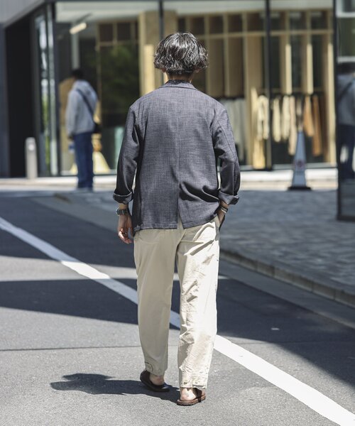 JOURNAL STANDARD relume（ジャーナルスタンダード　レリューム）の「TECH CANVAS ジャケット（セットアップ着用可）（テーラードジャケット・メンズ・ブラック/アイボリー/クリアブルー/ライトグレー・MEDIUM/LARGE）」の10枚目の写真