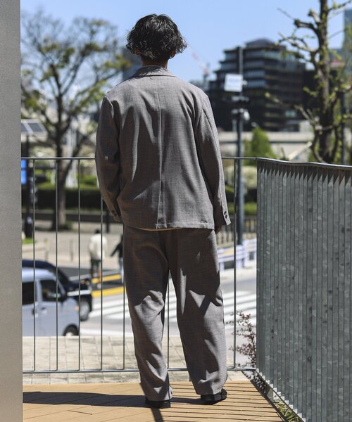 JOURNAL STANDARD relume（ジャーナルスタンダード　レリューム）の「TECH CANVAS ジャケット（セットアップ着用可）（テーラードジャケット・メンズ・ブラック/アイボリー/クリアブルー/ライトグレー・MEDIUM/LARGE）」の17枚目の写真