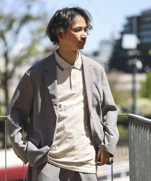 JOURNAL STANDARD relume（ジャーナルスタンダード　レリューム）の「TECH CANVAS ジャケット（セットアップ着用可）（テーラードジャケット・メンズ・ブラック/アイボリー/クリアブルー/ライトグレー・MEDIUM/LARGE）」の19枚目の写真