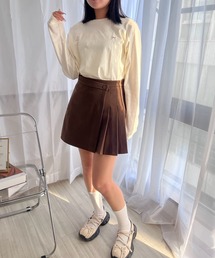 Aラインプリーツミニスカート