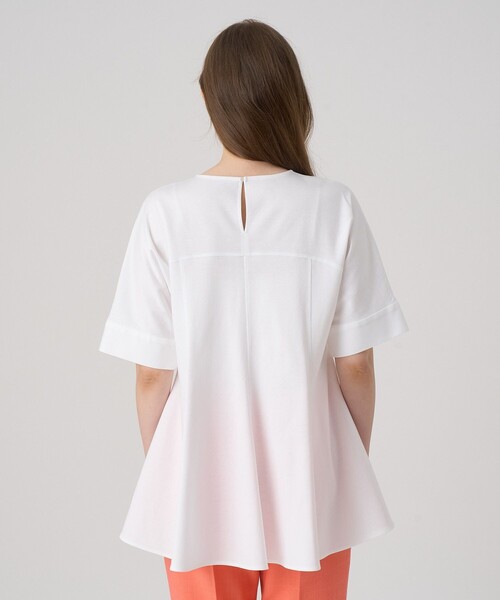 ANAYI(アナイ)の「コットンポンチチュニックプルオーバー(Tシャツ/カットソー・レディース・ネイビー/ホワイト・38/36)」の15枚目の写真