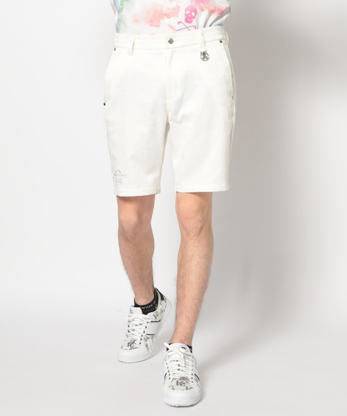 MARK & LONA(マークアンドロナ)の「Ever Monogram Slim Fit Shorts | MEN(その他パンツ・メンズ・ホワイト/ベージュ・48/46)」の1枚目の写真