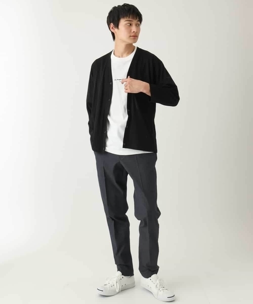 a.v.v(アーヴェヴェ)の「【接触冷感】さらさらタッチVネックカーディガン(カーディガン/ボレロ・メンズ・ブルー/ブラック/ダークインディゴブルー・48/46/50/44)」の15枚目の写真