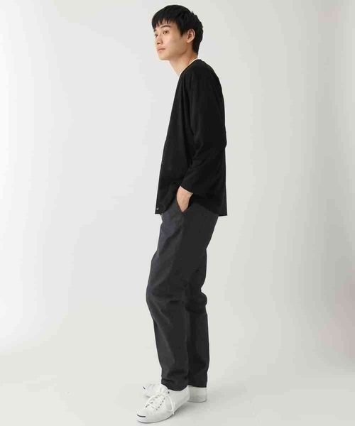 a.v.v(アーヴェヴェ)の「【接触冷感】さらさらタッチVネックカーディガン(カーディガン/ボレロ・メンズ・ブルー/ブラック/ダークインディゴブルー・48/46/50/44)」の17枚目の写真