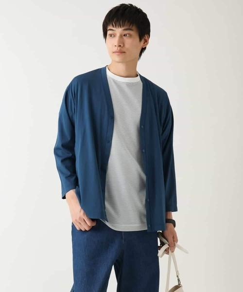 a.v.v(アーヴェヴェ)の「【接触冷感】さらさらタッチVネックカーディガン(カーディガン/ボレロ・メンズ・ブルー/ブラック/ダークインディゴブルー・48/46/50/44)」の20枚目の写真