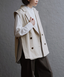 apartment department | カルゼテーラーデザイン タックベスト(ベスト)