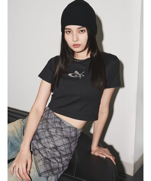 PUMA（プーマ）の「PUMA EMODA SS TEE（Tシャツ/カットソー・レディース・ブラック・FREE）」の2枚目の写真