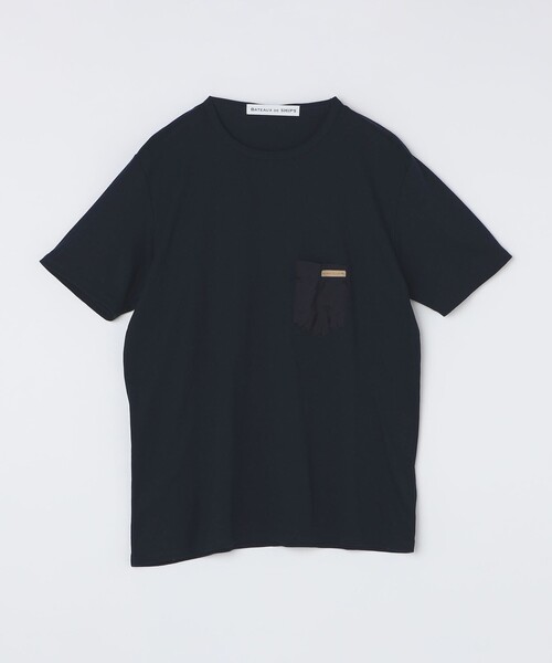 SHIPS(シップス)の「BATEAUX DE SHIPS: ポケット Tシャツ(Tシャツ/カットソー・メンズ・ネイビー/レッド/オフホワイト・1/3/2)」の1枚目の写真