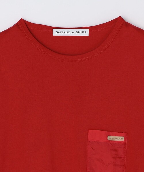 SHIPS(シップス)の「BATEAUX DE SHIPS: ポケット Tシャツ(Tシャツ/カットソー・メンズ・ネイビー/レッド/オフホワイト・1/3/2)」の5枚目の写真