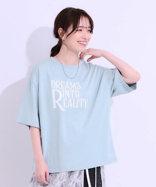 SHOO・LA・RUE（シューラルー）の「【選べる4柄】コットンプリントロゴTシャツ（Tシャツ/カットソー・レディース・ブラウン系その他2/ベージュ系その他4/イエロー系その他5/ホワイト系1/ホワイト系3/ホワイト系4/ブラック系/サックスブルー系2・01/02/03/04）」の15枚目の写真