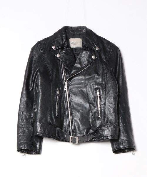 最終価格 MONAME ライダースジャケット ブランド古着】Moname｜モナームのライダースジャケット（ブラック