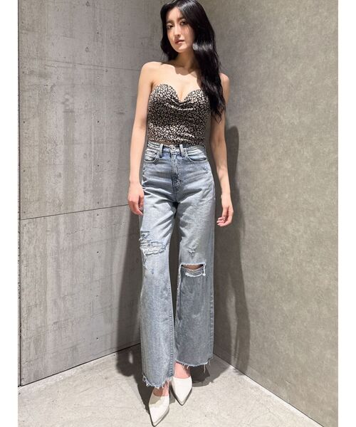 GYDA（ジェイダ）の「leopard printベアビスチェ（チューブトップ・レディース・ブラック・FREE）」の4枚目の写真