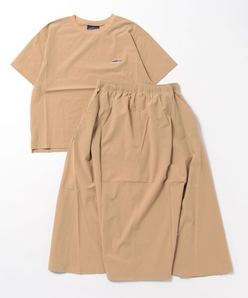 THOUSAND MILE(サウザンドマイル)の「THOUSAND MILE/サウザンドマイル SHORT SLEEVE T-SHIRT & SKIRT SET ショートスリーブシャツ&スカート セットアップ+バッグ(3点セット)(セットアップ・レディース・ブラック/ブルーグレー/チャコール/ベージュ/オリーブ・FREE)」の4枚目の写真