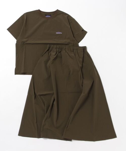 THOUSAND MILE(サウザンドマイル)の「THOUSAND MILE/サウザンドマイル SHORT SLEEVE T-SHIRT & SKIRT SET ショートスリーブシャツ&スカート セットアップ+バッグ(3点セット)(セットアップ・レディース・ブラック/ブルーグレー/チャコール/ベージュ/オリーブ・FREE)」の5枚目の写真