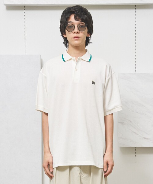 J.PRESS YORK STREET(ジェイプレスヨークストリート)の「【UNISEX】ブルドックワンポイント ポロシャツ(ポロシャツ・メンズ・ホワイト系/ライトグレー系/グレー系/ピンク系/ネイビー系・SMALL/MEDIUM/LARGE)」の1枚目の写真