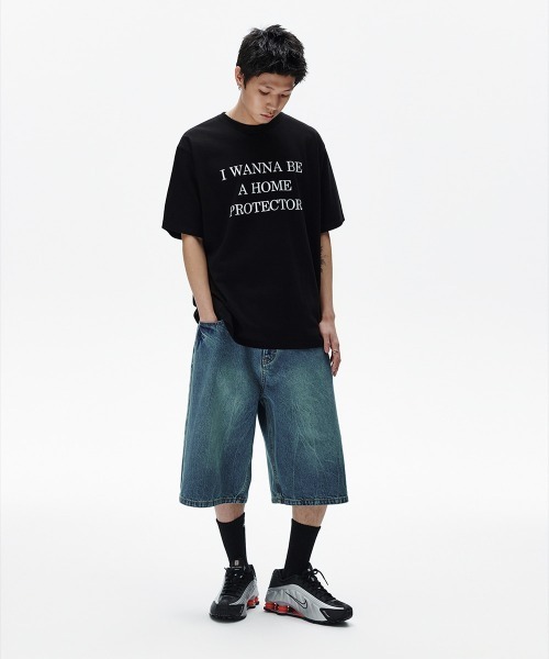 MAHAGRID(マハグリッド)の「『mahagrid/マハグリッド』HOME PROTECTOR TEE /ホームプロテクター 半袖Tシャツ(Tシャツ/カットソー・メンズ・ホワイト/ブラック・M/L)」の7枚目の写真