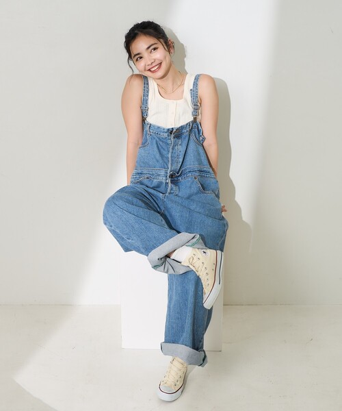 FREAK'S STORE（フリークスストア）の「針抜きフライスヘンリータンクトップ（タンクトップ・レディース・オフホワイト/ピンク/ネイビー/チャコールグレー・ﾌﾘ-）」の5枚目の写真