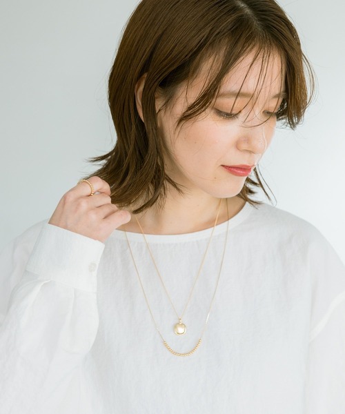 プレート2連ネックレス（ネックレス）｜studio CLIP（スタディオ