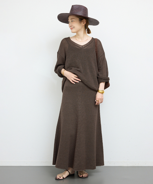【25SS】ドゥーズィエムクラス Fascinatingニット リネン キャメル Fascinating ニット（ニット／セーター）｜Deuxieme Classe