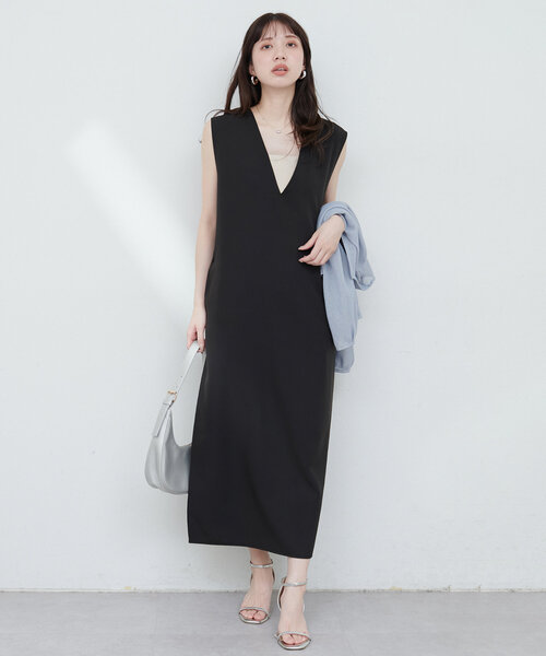 クーポン】【セール 60%OFF】フロントボタンナローワンピース