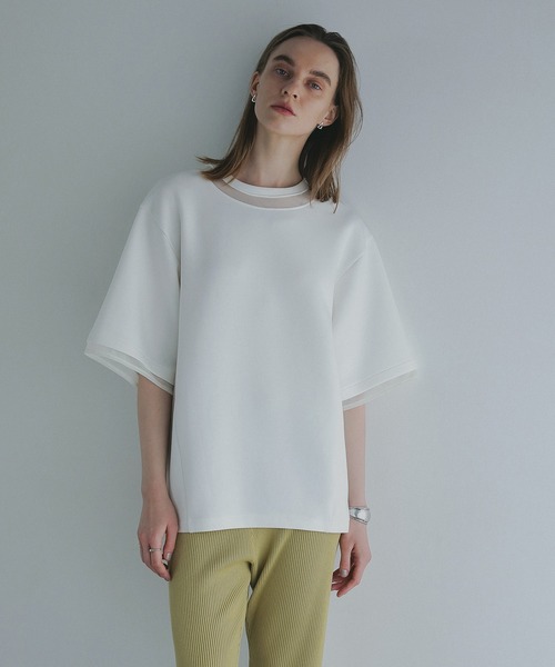 マノフ MANOF PEPLUM HEM CUT TOPS （WHITE） マノフ MANOF PEPLUM HEM CUT TOPS （WHITE） - ファッション