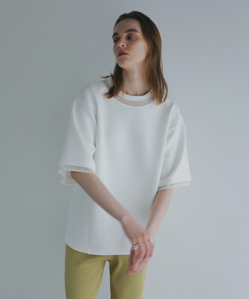 トップス UNOF SLEEVE CUT TOPS ZOZO限定】FOLD SLEEVE CUT TOPS（Tシャツ/カットソー）｜MANOF
