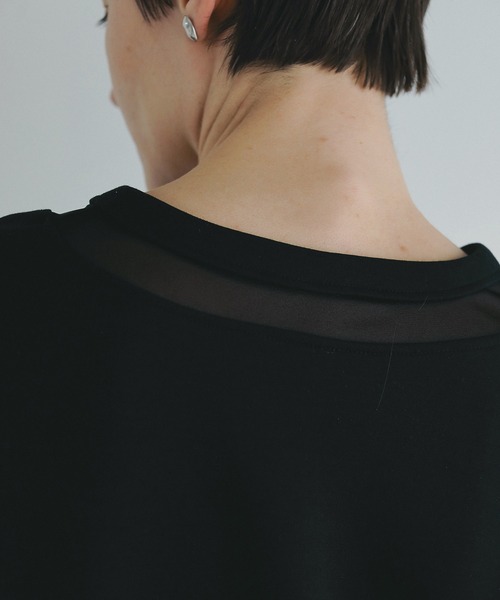 SHEER NECK CUT TOPS（Tシャツ/カットソー）｜MANOF（マノフ）の