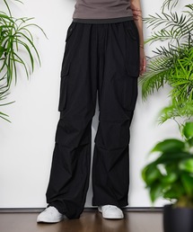 VQ | 【ウエスト、ゴム＋紐 リラックスカーゴパンツ】Wide cargo pants / 裾ドロスト ワイドカーゴパンツ(カーゴパンツ)