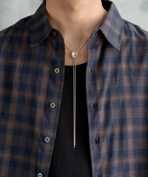 SINSS（シンス）の「Loop tie necklace / ループタイネックレス（ネックレス・メンズ・シルバー・FREE）」の12枚目の写真
