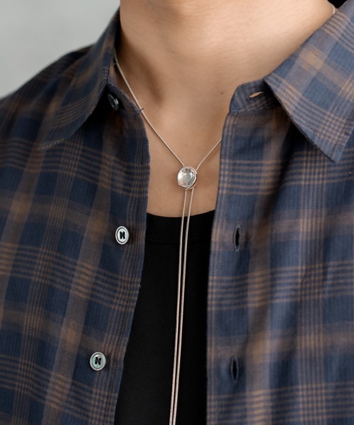 SINSS（シンス）の「Loop tie necklace / ループタイネックレス（ネックレス・メンズ・シルバー・FREE）」の13枚目の写真