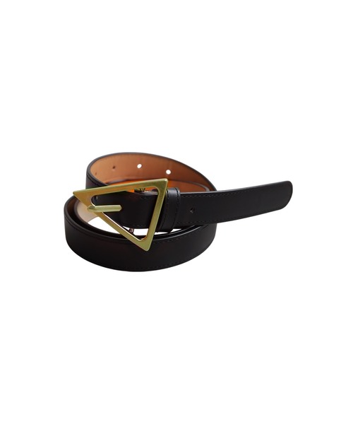 antiqua(アンティカ)の「本革 三角バックルベルト(ベルト・レディース・ゴールド系その他/シルバー×ブラック・フリー)」の6枚目の写真