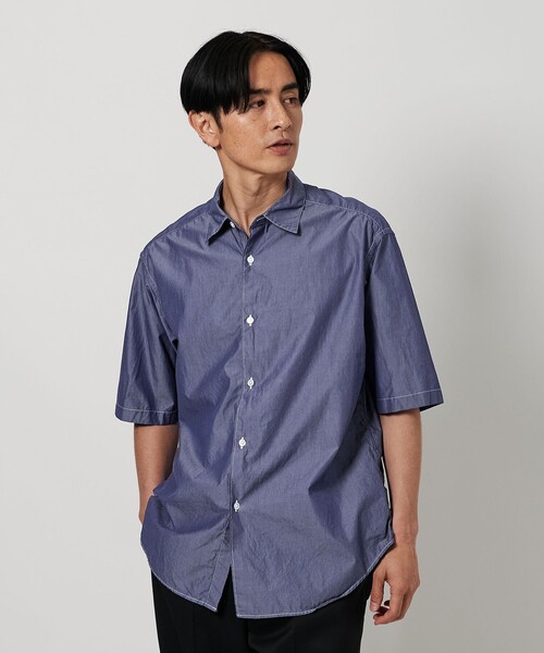 BEAUTY&amp;YOUTH UNITED ARROWS - BEAUTY&amp;YOUTH UNITED ARROWS 5分袖シャツ セール】尾州 レギュラー フォルム テーパード シャツ