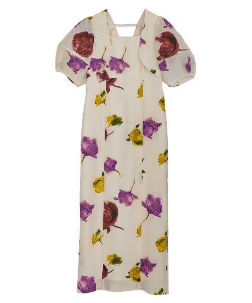 新品タグ付 Ameri VINTAGE オリビア ドレス シアー 花柄 M セール】MEDI OLIVIA DIMENSIONAL DRESS（ワンピース）｜Ameri