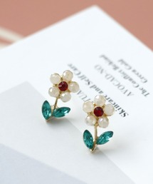 カットビジュフラワーピアス