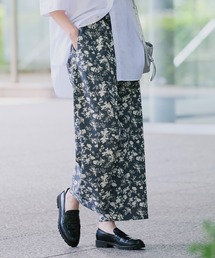 黒 花柄 パンツ　コムコム　値下げ中 セール】【セットアップ対応】花柄パンツ（その他パンツ