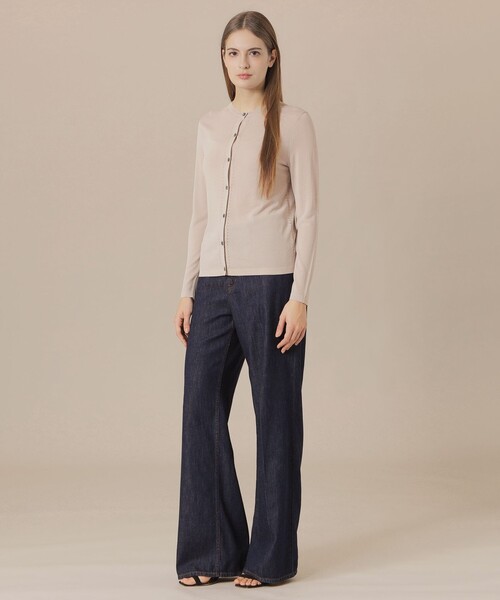 MACKINTOSH LONDON(マッキントッシュ ロンドン)の「クールレーヨンカーディガン(カーディガン/ボレロ・レディース・ネイビー/ホワイト系その他/レッド系その他3/グリーン・38/40)」の5枚目の写真