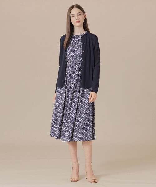 MACKINTOSH LONDON(マッキントッシュ ロンドン)の「クールレーヨンカーディガン(カーディガン/ボレロ・レディース・ネイビー/ホワイト系その他/レッド系その他3/グリーン・38/40)」の7枚目の写真