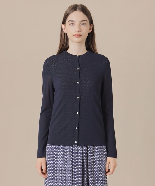 MACKINTOSH LONDON(マッキントッシュ ロンドン)の「クールレーヨンカーディガン(カーディガン/ボレロ・レディース・ネイビー/ホワイト系その他/レッド系その他3/グリーン・38/40)」の9枚目の写真