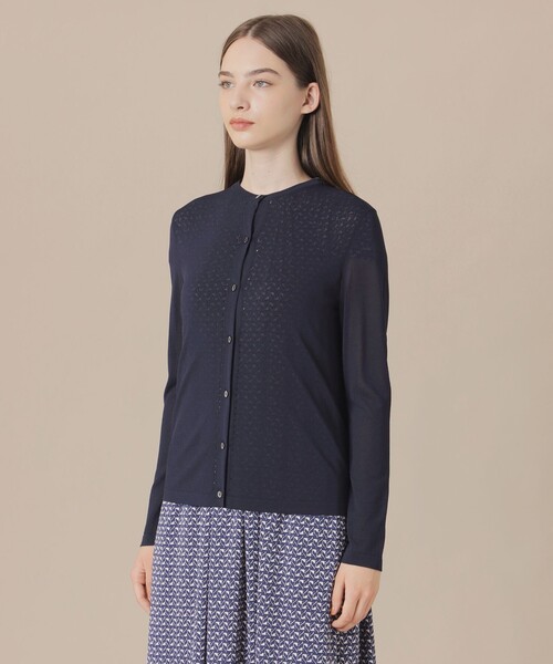 MACKINTOSH LONDON(マッキントッシュ ロンドン)の「クールレーヨンカーディガン(カーディガン/ボレロ・レディース・ネイビー/ホワイト系その他/レッド系その他3/グリーン・38/40)」の10枚目の写真