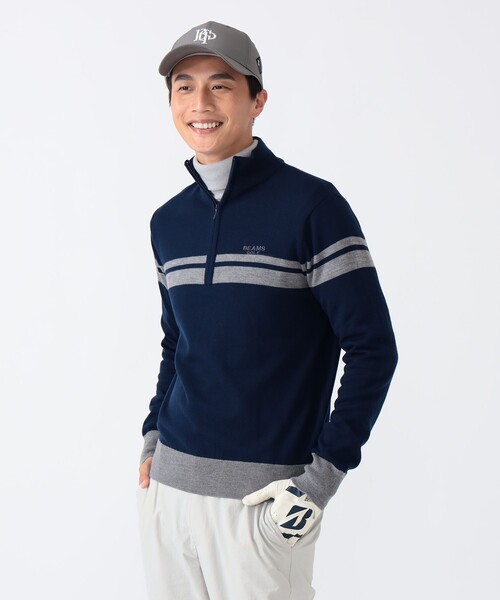 BEAMS GOLF セーター XL ネイビー BEAMS GOLF ニットトレーナー ネイビー