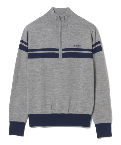 セール】PURPLE LABEL / ハーフジップ ボーダー ニット（ニット