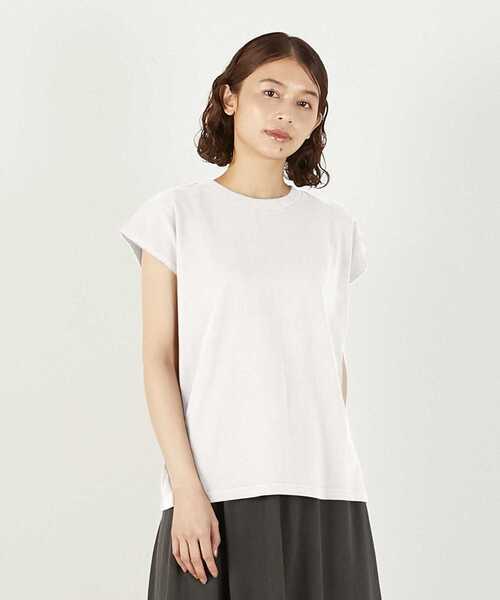 STAR&STRIPE(スターアンドストライプ)の「《別注》【STAR&STRIPE /スターアンドストライプ】フレンチスリーブ(Tシャツ/カットソー・レディース・ホワイト/ブラウン/ブルー/チャコールグレー・FREE)」の2枚目の写真