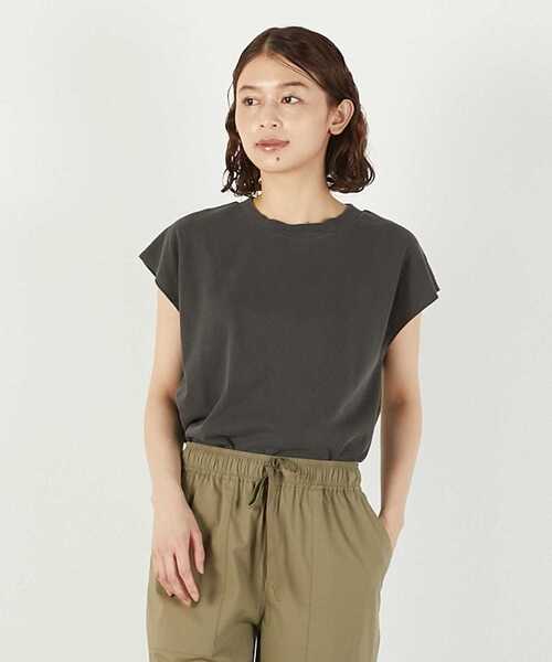 STAR&STRIPE(スターアンドストライプ)の「《別注》【STAR&STRIPE /スターアンドストライプ】フレンチスリーブ(Tシャツ/カットソー・レディース・ホワイト/ブラウン/ブルー/チャコールグレー・FREE)」の3枚目の写真