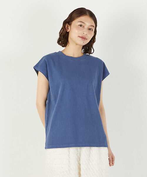 STAR&STRIPE(スターアンドストライプ)の「《別注》【STAR&STRIPE /スターアンドストライプ】フレンチスリーブ(Tシャツ/カットソー・レディース・ホワイト/ブラウン/ブルー/チャコールグレー・FREE)」の4枚目の写真
