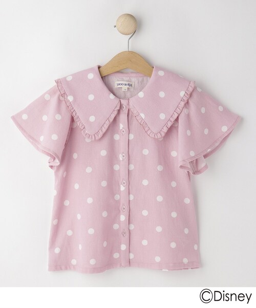 Disney（ディズニー）の「【DISNEY】耳付き衿ブラウス（シャツ/ブラウス・キッズ・ブラック系/ピンク系1・10/11/12）」の2枚目の写真