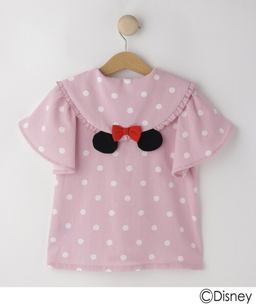 Disney（ディズニー）の「【DISNEY】耳付き衿ブラウス（シャツ/ブラウス・キッズ・ブラック系/ピンク系1・10/11/12）」の4枚目の写真